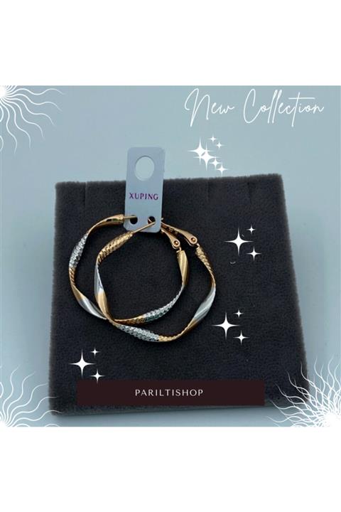 PARILTISHOP Çelik Halka Küpe,tasarım,kararmaz