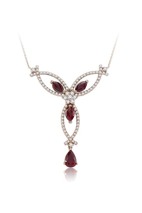 Emel Pırlanta 1.71 Ct. Pırlanta Yakut Kolye