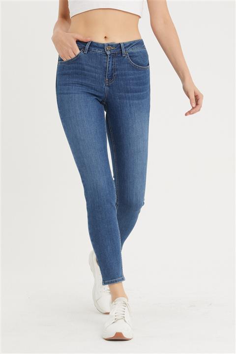 Alleben Bayan Normal Bel Likralı Skinny Kot Pantolon