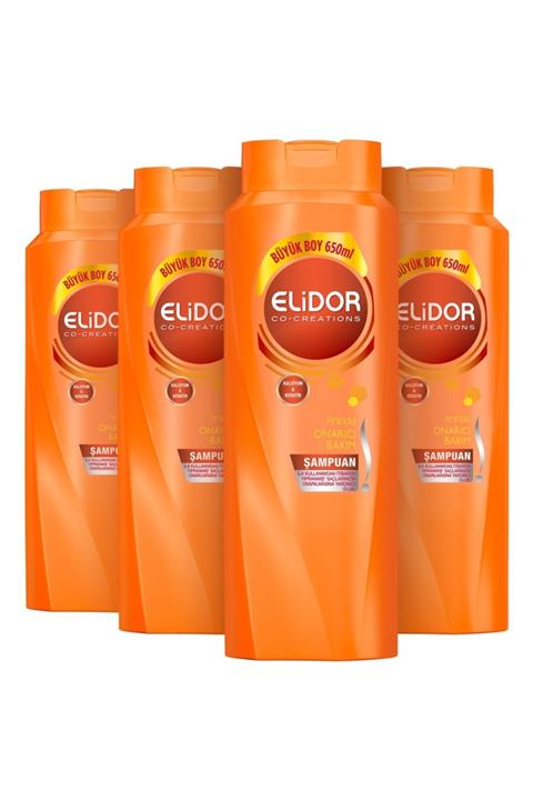 Elidor Anında Onarıcı Bakım Saç Bakım Şampuanı 650 Ml X4 Lü Set