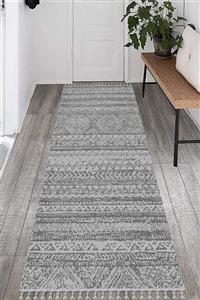 KIVIRCIK HALI En 180cm Yıkanabilir Pamuk Taban Saçaklı Dijital Baskı Yolluk 180x150 Is-709-g