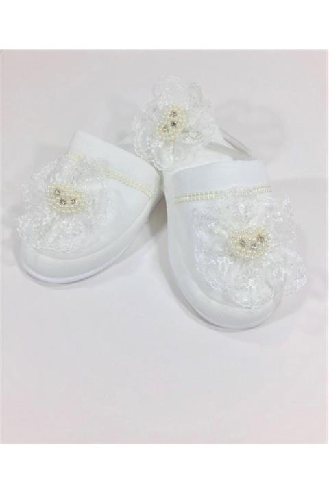 CILGIN BEBEK Beyaz Anne Lohusa Terlik