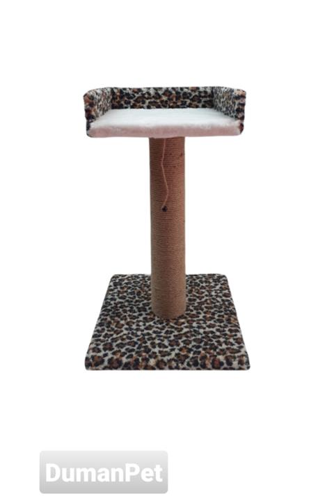 Dumanpet Kedi Tırmalama Tahtası 62x35x35cm [yataklı] [t-3] Leopar
