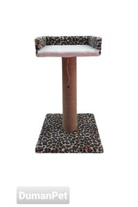 Dumanpet Kedi Tırmalama Tahtası 62x35x35cm [yataklı] [t-3] Leopar