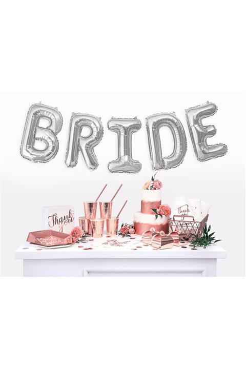 ERPA ToysShop Bride Yazılı Bekarlığa Veda Partisi Folyo Balonu Gümüş Renk 100 Cm