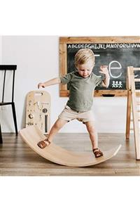 KUKKİ Wavy Board Naturel Ahşap Oyuncak Denge Tahtası 90*30-16 mm
