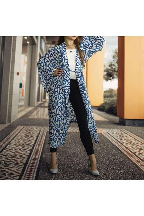 Scherri Kadın Mavi Kimono