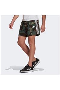 adidas Erkek  Yeşil Essentials French Terry Camouflage Şort