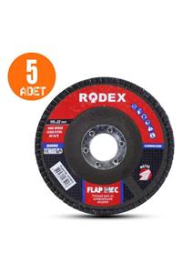 Badem10 Rodex Avuç Içi Taşlama Flap Disk Zımpara 115 mm 80 Kum 5 Adet