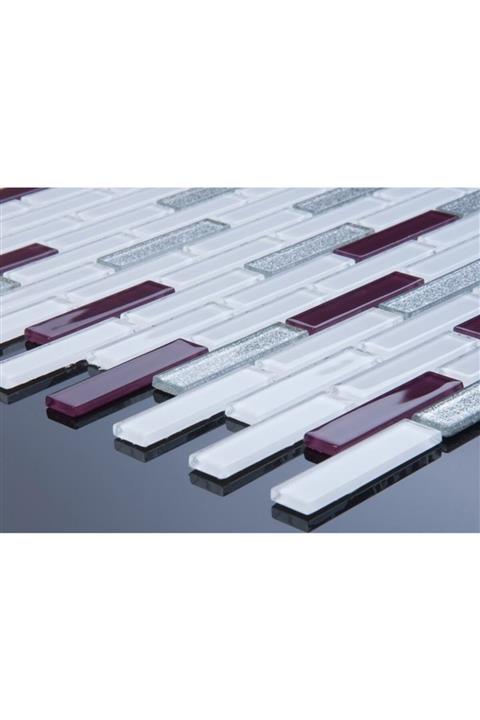 MCM Mp 470 Kristal Cam Mozaik Mürdüm 15x73x4 Mm