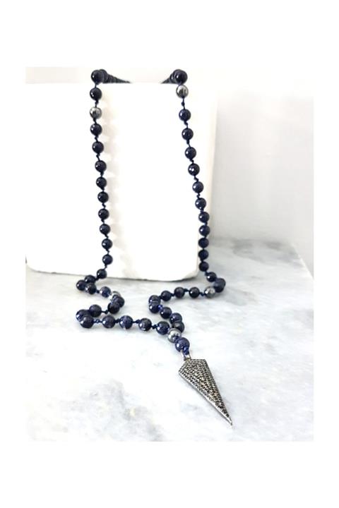 EASTWEST Çelik Zirkon Taş Uçlu Yıldız Taş Kolye