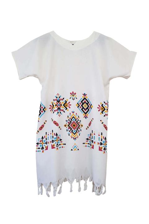 Bkmc Buldan Bezi Bambu Pareo Havuz Plaj Elbisesi Otantik