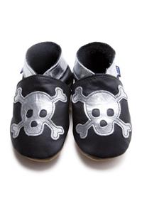 Inch Blue Unisex Çocuk Siyah Skull Silver Patik