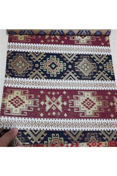 Evimstil Şark Köşesi Kilim Desenli Dokuma Kumaş