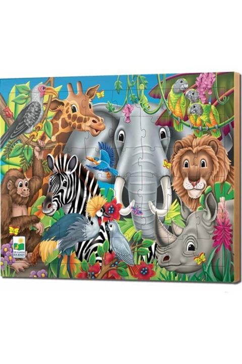 MONCHİCHİ The Learning Journey 48 Piece Lift And Discover Jigsaw Puzzle Animals Of The World