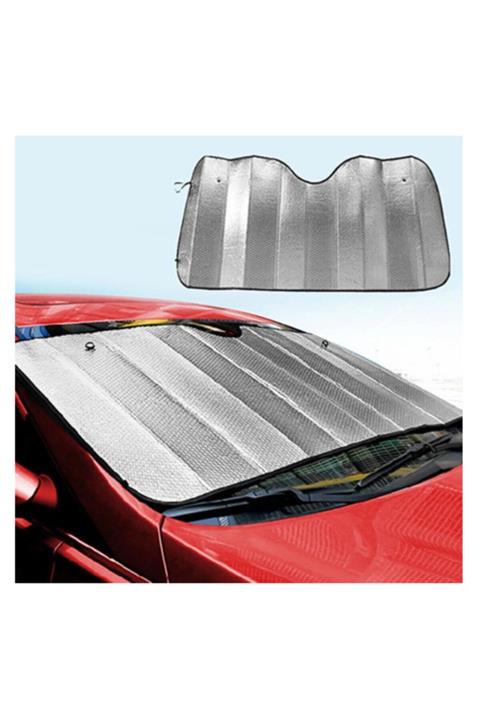 Ankaflex Araba Ön Cam Güneşlik Oto Ön Cam Folyolu Katlanabilir Güneşten Koruyucu Perde 130 X 60 cm