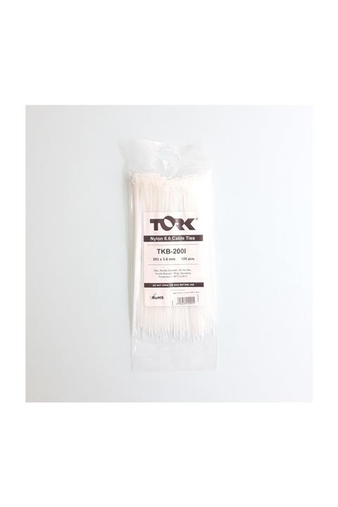 TORK Beyaz Kablo Bağı 3,6X203
