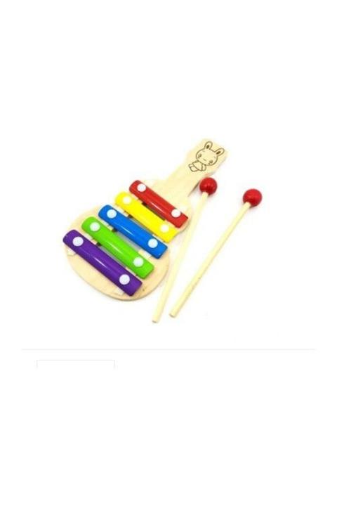 İstoc Trend Eğitici Ahşap Ksilofon, Sesli Selefon Oyuncak Ahşap Metalofon Oyu