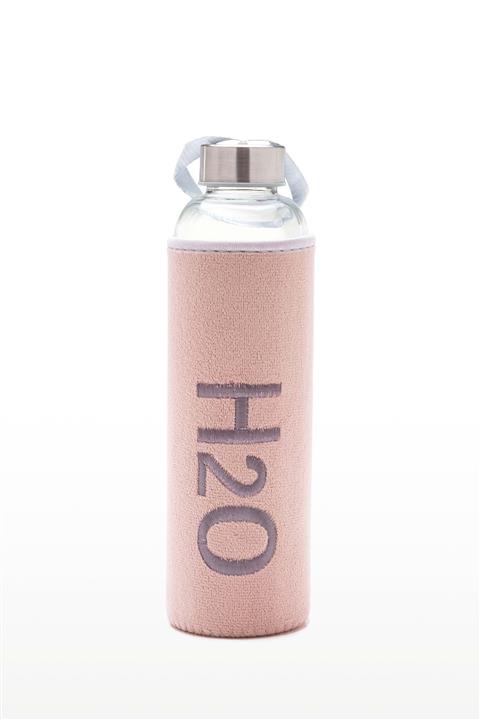 Tohana Peluş Kılıflı Cam Matara 600ml Gül Kurusu