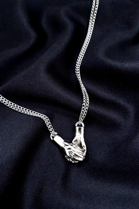 Takı Dükkanı Mıknatıslı El Ele Tutuşan Çift Sevgili Kolyesi bbk23