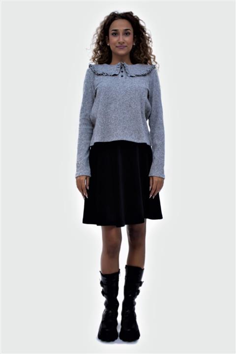 DANZİMO Kadın Siyah Kadife Etek