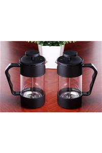 Pinkev 2li Set Plastik Korumalı Cam French Press - 350ml