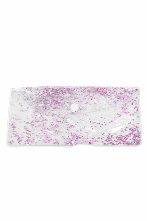 New Well Mor Pullu Şeffaf Makyaj Çantası 8680923327013