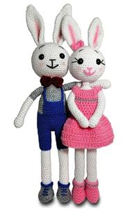 Binbir Trend El Yapımı Organik Amigurumi Tavşan Oyuncak Arkadaşlar