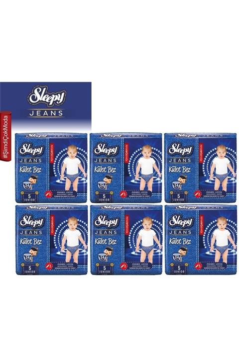 Sleepy Külot Bebek Bezi Jeans Jumbo Beden:5 (11-18kg) Junior 144 Adet