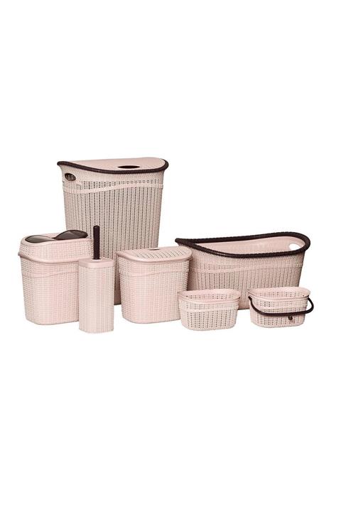 RETRO ART Gördes Banyo Seti & Banyo Çeyiz Seti 7 Parça