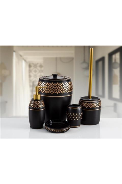 İrya Eva 5 Parça Banyo Seti Siyah