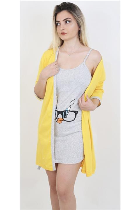 BİNBİRBUTİK Iki Parça Tweety Desenli Sabahlık Takım