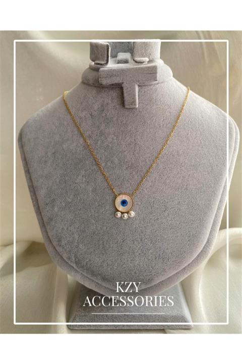 KZY ACCESSORIES Inci Detay Çelik Kolye