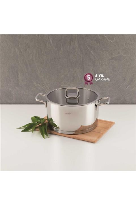 Nehir Silver Trend Derin Tencere - 24 Cm