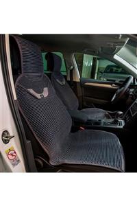 Space Daihatsu Tüm Modellerine Uyumlu Senturk Auto Kilim Minder 2 li Set Ön Koltuklara Siyah Gri