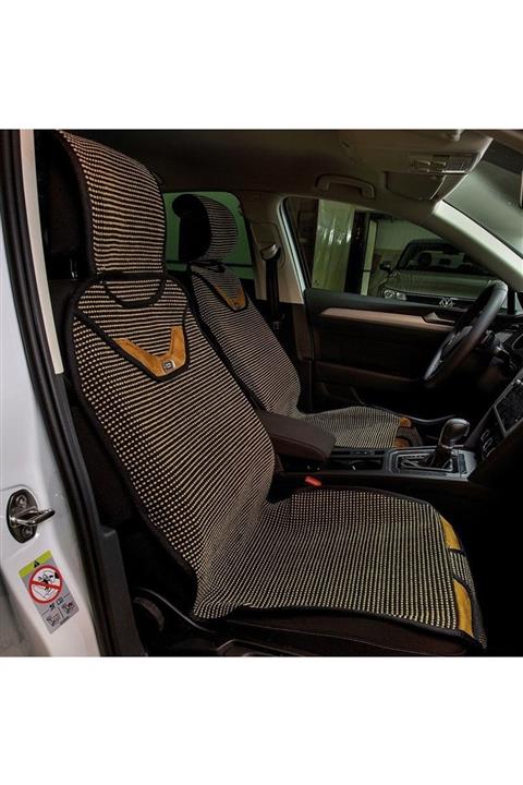 Space Seat Tüm Modellerine Uyumlu Senturk Auto Kilim Minder 2 li Set Ön Koltuklara Bej Siyah