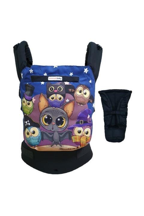 Adalinhome Solomombaby Şaşkın Kuşlar Siyah Ergonomik Kanguru Yenidoğan Seti (0-4 Yaş)