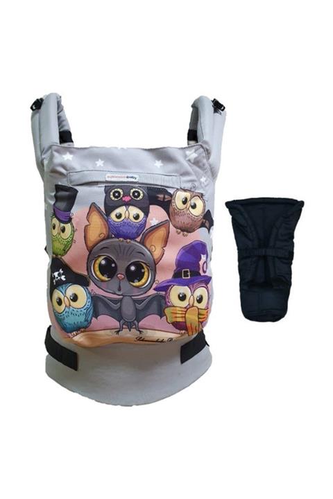 Adalinhome Solomombaby Şaşkın Kuşlar Gri Ergonomik Kanguru Yenidoğan Seti (0-4 YAŞ)