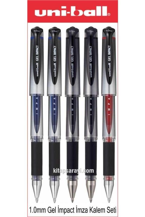 UNİBALL Uniball Jel Impact 1.0 Mm Imza Kalemi Seti 5 Adet Um-153s