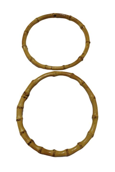 MİYA Bambu Yuvarlak Çanta Sapı Hasır (15 CM)