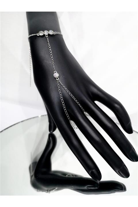 Roza Takı Şahmeran Gümüş Zirkon Taş