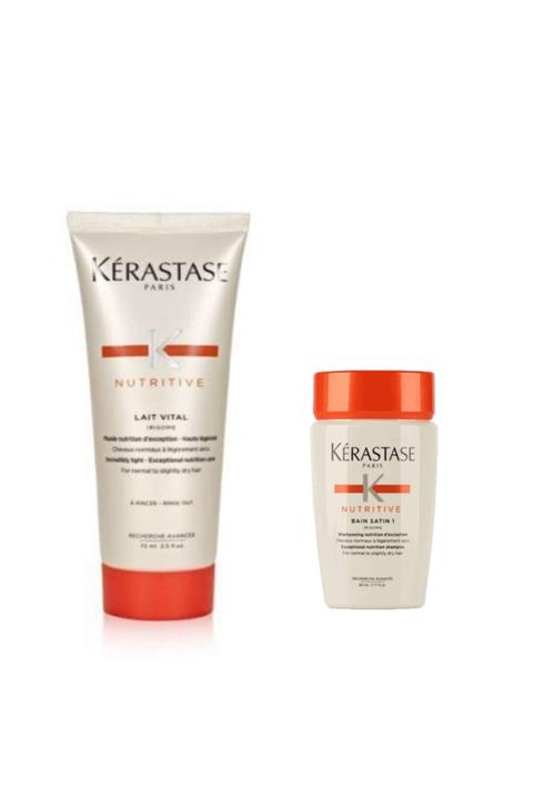 Kerastase Nutritive Irisome Lait Vital 75ml Hafif Saç Kremi +nutritive Bain Satin1 Şampuan 80ml