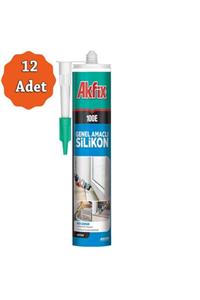 Akfix Şeffaf Silikon Genel Amaçlı 100e 280 Ml 12 Adet