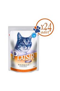 Plaisir Pouch Tavuklu 85gr Care Hairball Yaş Kedi Maması 24adet