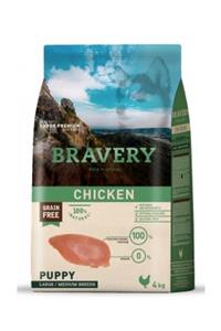Braven Bravery Tavuklu Orta Ve Büyük Irk Tahılsız Yavru Köpek Maması 4 Kg
