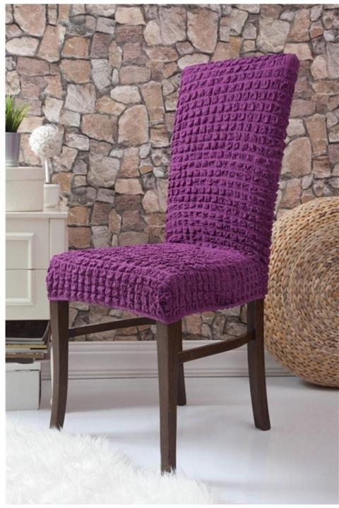 ARTUÇ Bürümcük Pamuklu Eteksiz Lastikli Sandalye Örtüsü (6'lı)