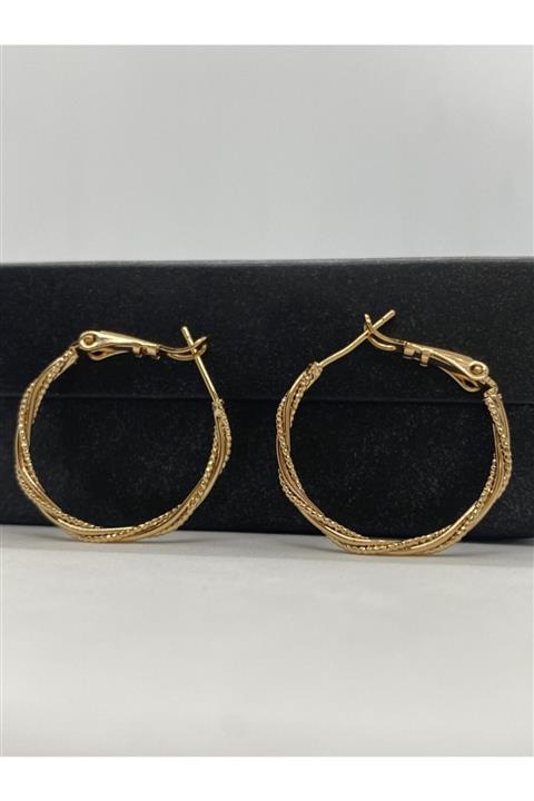 ÖZTUĞ AKSESUAR Xuping Ince Burgu Model Rose Gold Renk Halka Çelik Küpe