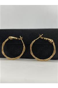 ÖZTUĞ AKSESUAR Xuping Ince Burgu Model Rose Gold Renk Halka Çelik Küpe