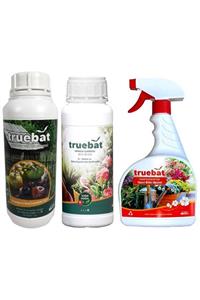 TrueBat 3'lü Avantaj Paketi Organik Verim Arttırıcı Sıvı Yarasa Gübresi 1lt + 0,5 Lt + Sprey