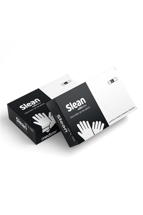 Medizer Slean Siyah Tek Kullanımlık Eldiven L Beden 200 Adet